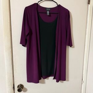 Star Vixen Purple and Black Women's Blouse